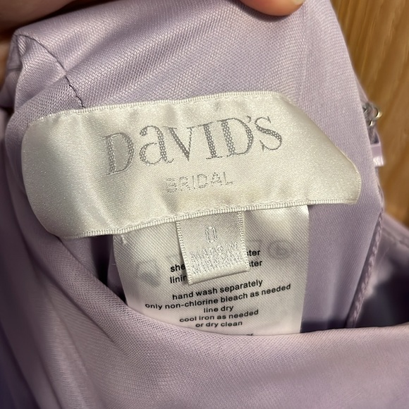 David’s Bridal Mesh One-Shoulder Dress with Full Skirt Iris color Size 0 - Picture 10 of 10